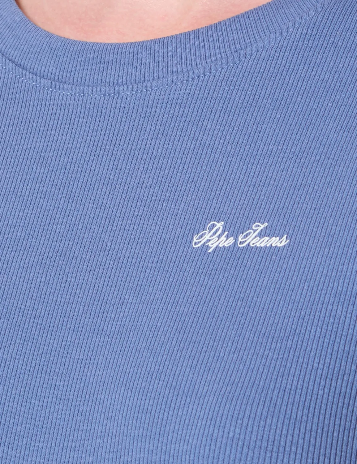 Pepe Jeans Basic Rib T-Shirt Donna a Costine Pacco da 1