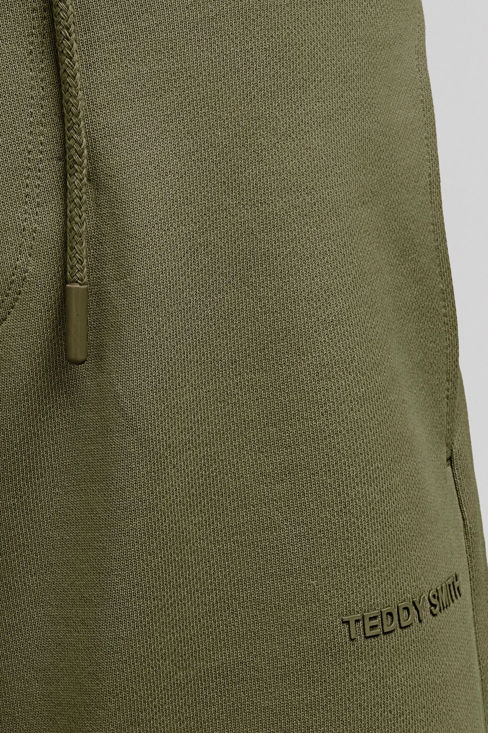 Teddy Smith S-Narky bermuda ragazzo kaki felpa con laccetto
