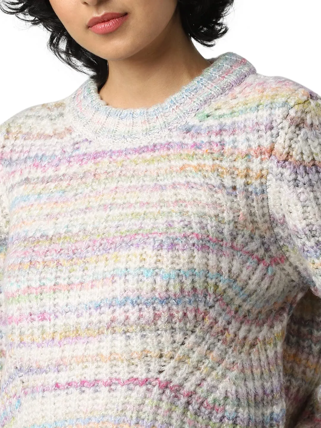 Only Onlcarma maglione donna lavorato a maglia pumice