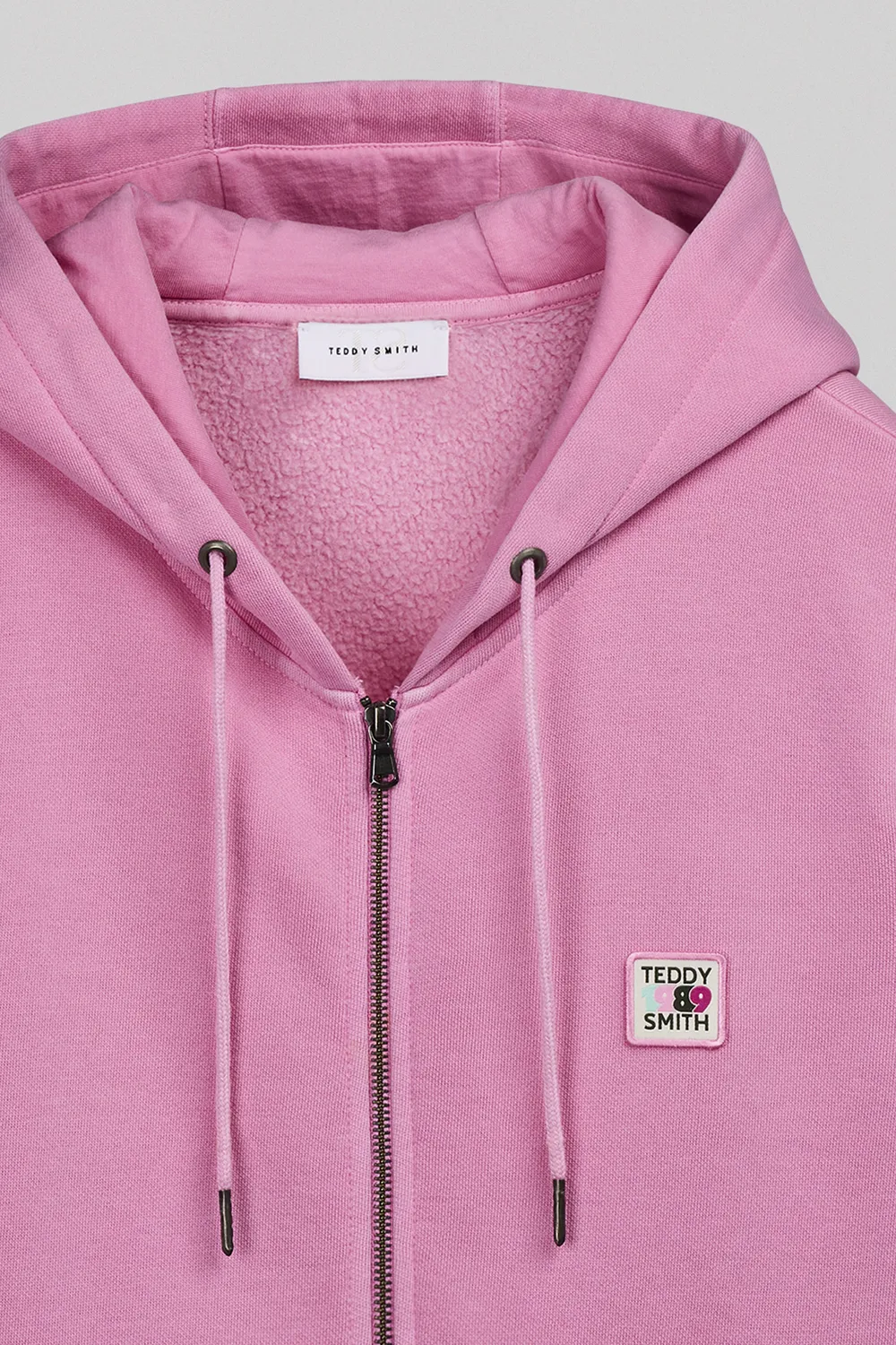 Teddy Smith G-Wash Hoody Zi Felpa Donna Rosa Bonbon
