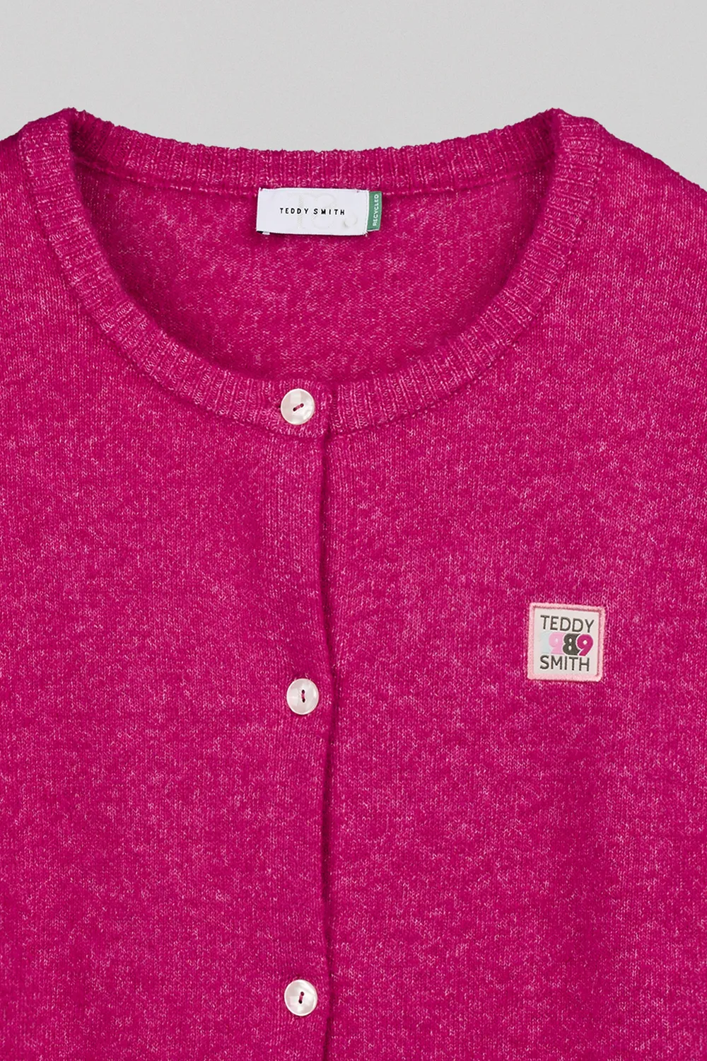 Teddy Smith G-Amelia Cardigan Donna Fucsia Misto Lana